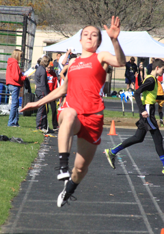 Krystin Uhlenkott soared to a win in the long jump.