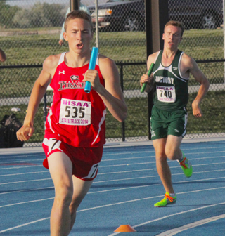 Peter Spencer recovered from a rough 3200 to anchor the medley relay to a 4th place finish on Friday. On Saturday he took 5th in the 1600.
