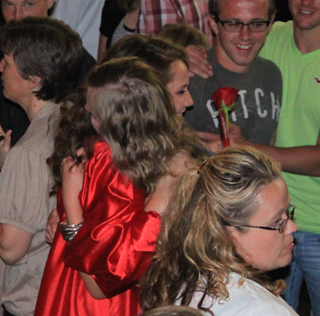 Beka Bruner was giving away lots of hugs after the ceremony.