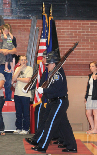 The NICI honor guard brought in the flags.
