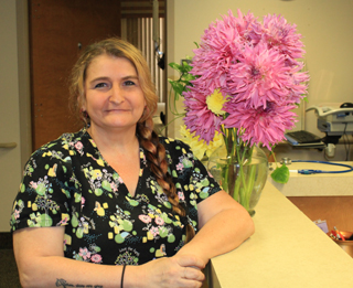 Myca Evans is the July employee of the month at St. Mary's Hospital.