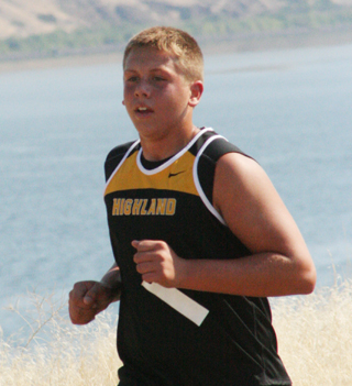 Ryan Glimp at the crosscountry meet at Chief Timothy Park. Photos by Steve Wherry.