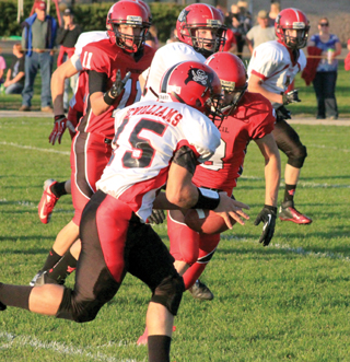 Hunter McWilliams gains 27 yards on his first carry of the game.