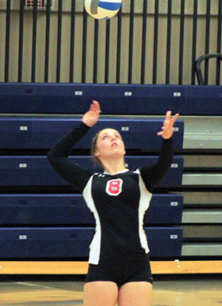 Hailey Danly got Prairie off to a good start serving Prairie to a 4-0 lead in the first game.