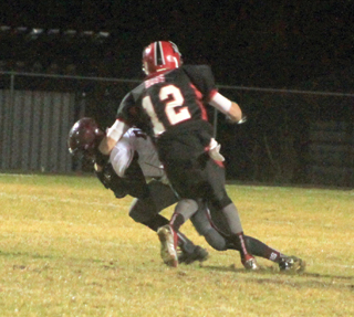 Tanner Ross tackles Kamiahs punter for a huge loss after he had to retreat to recover a bad snap.
