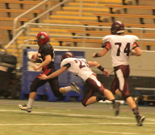 On the next play after the fumble recovery at left, Hunter McWilliams went 65 yards for a touchdown.