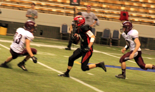 Kamiah scored just before half and may have taken some momentum into halftime except they had to kick off. Instead of going for an onside kick, they kicked deep and Mason Dalgliesh fielded the ball at the 8, cut back across the field to the right, juked the defender at the left and out ran the other defender all the way to the end zone.