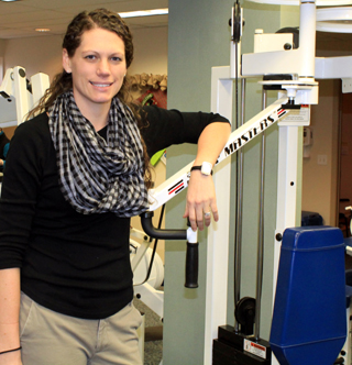 Physical Therapist Jamie Scheffler is the January employee of the month at St. Marys Hospital. Photo by Cheri Holthaus.