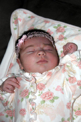 A close-up shot of Azalea Shanae Rhoades who was not only the first baby of 2105 at St. Marys Hospital but in Idaho County as well. Photos provided by Lorie Palmer of the Idaho County Free Press.