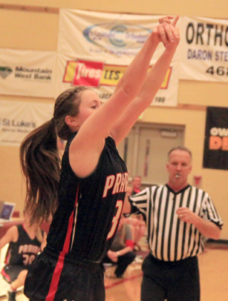 Angela Wemhoff provided a first half scoring spark off the bench against Liberty Charter, scoring 3 baskets when everybody else was struggling to score.