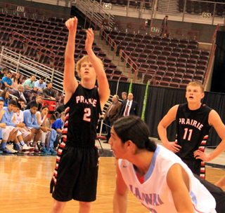Rhett Schlader makes one of his 10 free throws without a miss against Lapwai.
