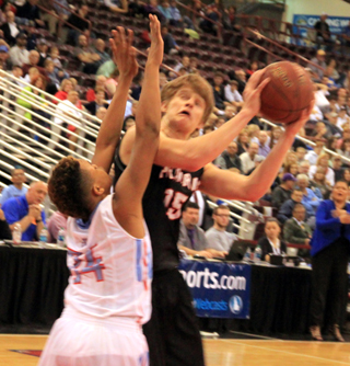 Tanner Ross goes up for a basket against Lapwai. He was 4 for 4 from the field in the game.