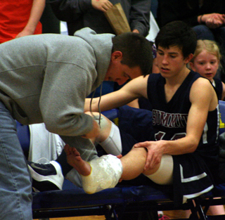 Tyler Krogh's season ended a little earlier than everyone else for Summit as he suffered a badly sprained ankle.