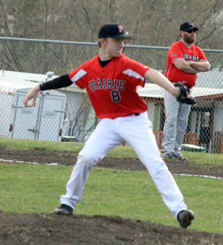 Devin Bruegeman pitches against C.V.