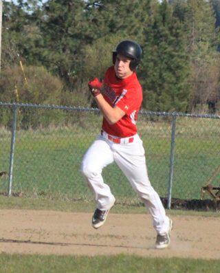 Brandon Anderson followed Peery's double, left, with a double of his own allowing Peery to score.