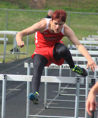 Dally Ratcliff in the 110 hurdles. And yes he has dyed his hair.