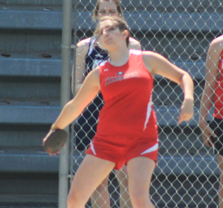 Beth Dinning in the discus. She also competed in the shot put.