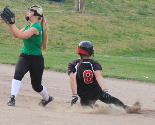 Potlatch didnt want to pitch to Hailey Danly but that didnt stop her from stealing once she got on base.