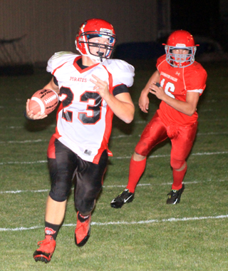 Calvin Hinkelman leaves a defender behind on this running play.