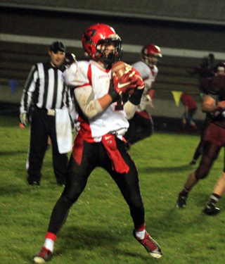 Isaiah Shears was wide open for this 2-point conversion catch which followed Devin Bruegemans go-ahead touchdown.