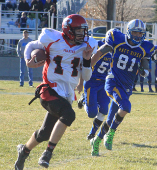 Jake Bruner runs for a first half touchdown.