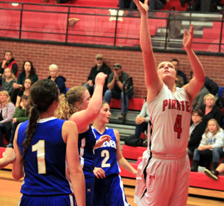 Shayla VonBargen scores inside against Genesee.