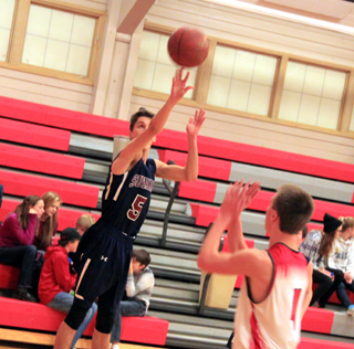 Dean Stubbers puts up a shot from the perimeter.