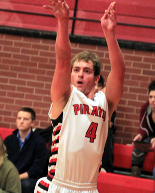 Isaiah Shears shoots a 3-pointer against Kendrick.
