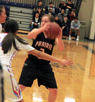 Angela Wemhoff with the ball.