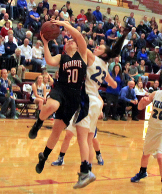 Hailey Danly gets fouled on a shot in the Valley game.