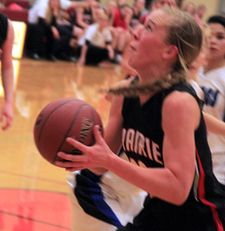 Talyss Lustig looks to shoot against Valley.