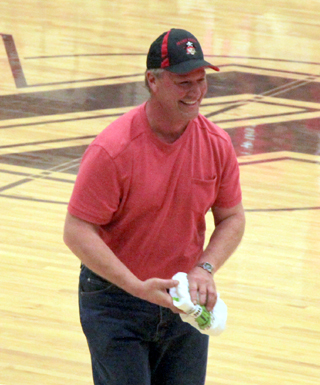 Brendan Arnzen received the Sportsmanship t-shirt for Prairie prior to the Oakley game.