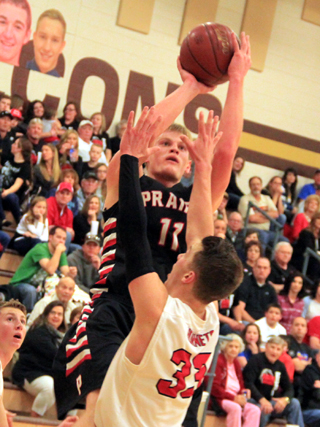 Jake Bruner puts up a jump shot against Oakley.