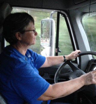 Sister Wendy Olin, the truck-driving nun