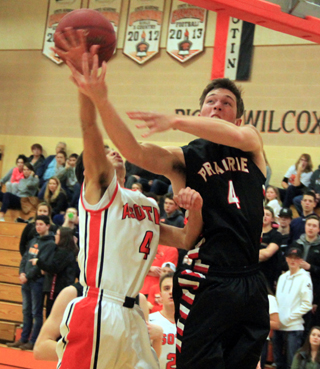 Patrick Chmelik gets fouled on a shot attempt at Asotin.
