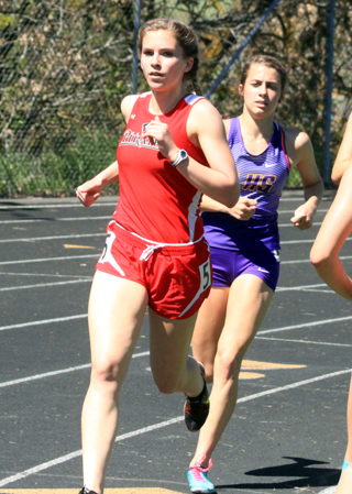 Chaye Uptmor broke her own school record in the 1600 by 11 seconds at the Meet of Champions last week.