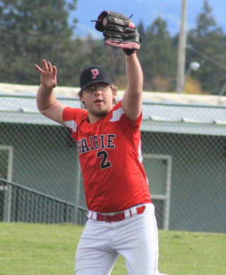 Senior Jon Halligan makes a catch at second base on senior night against Kendrick.