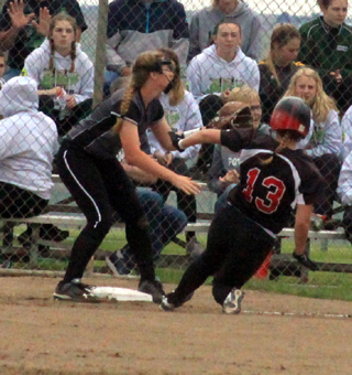 One of the rare highlights in the first Horseshoe Bend game was a triple by Sam Remacle.