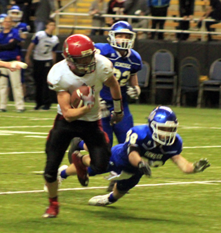 Jake Stubbers went up the middle for 15 yards for what turned out to be the game-winning touchdown.