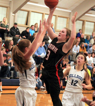 Angela Wemhoff puts up a 1-hander in the lane.