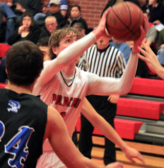 Nick Mager puts up a shot against Orofino.