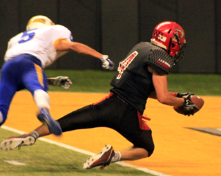 This touchdown by Derik Shears came at the end of a 96 yard drive that broke the spirit of Raft River after they had scored to start the second half.