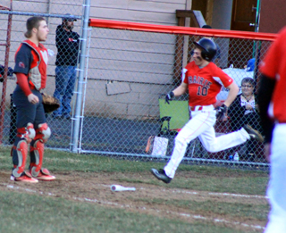Michael Schwartz scored the go-ahead run all the way from first when Tate Berdoys single got past the centerfielder. Berdoy wound up at third.