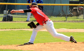 Spencer Schumacher returned to the mound against Potlatch at District after injuring his knee in the regular season home game against C.V.