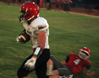 Tayden Hibbard leaves a C.V. defender in his wake as he heads for the end zone.