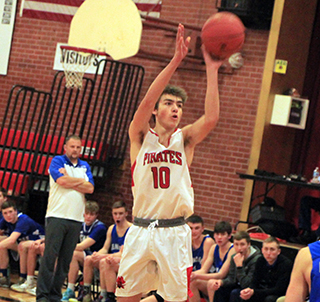 Despite a balky ankle, Zach Rambo was able to play significant minutes and score 13 in the second place game.