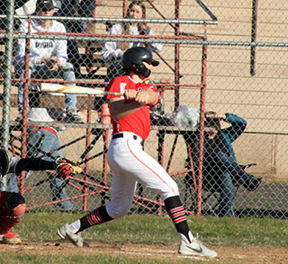 Chase Kaschmitter connects in the Grangeville game last week.