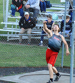 Matt Coppernoll won the discus at Kamiah last week.
