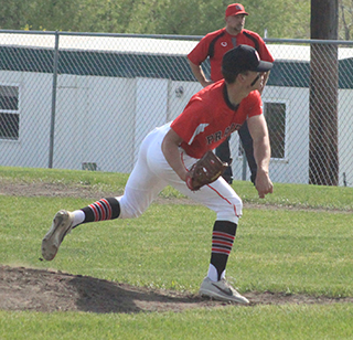 Chase Kaschmitter tossed 6 no-hit innings at C.V. then needed help to finish the game.