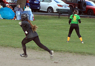 Madison Shears led off the second game at Potlatch with a triple.